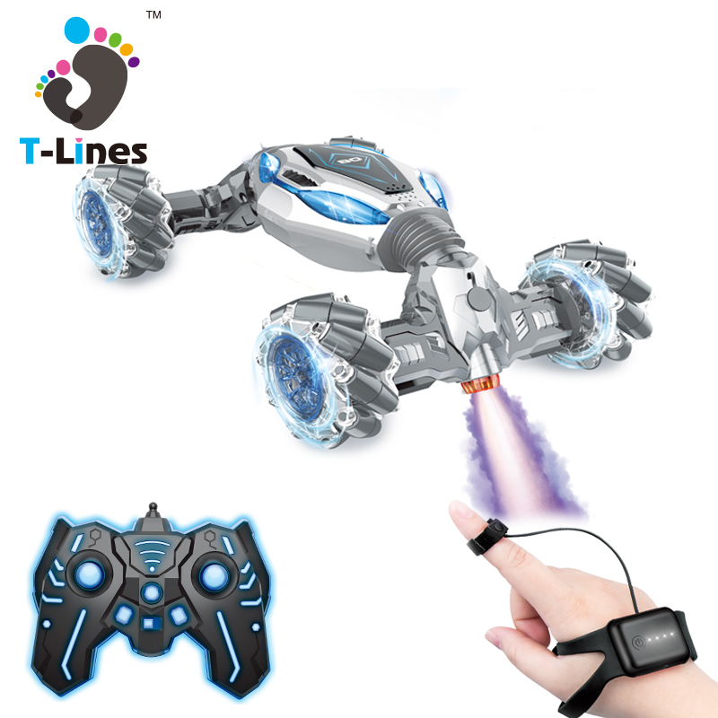 Лидер продаж 2021 Amazon игрушечный автомобиль с дистанционным управлением Электрический радиоуправляемый детский часы с датчиком жестов 4WD подъем по бездорожью игрушечный крутящийся автомобиль