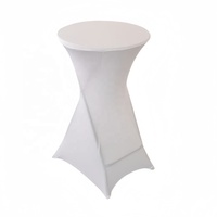 Housse de table cocktail moderne en spandex écologique lavable 80*110CM, ensemble nappe et housse de table haute pour fêtes