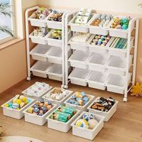 RY412 - Estante de Almacenamiento de Juguetes para Niños, Estante de Almacenamiento de Juguetes para Bebés, Estante de Almacenamiento Multiusos, Armario de Almacenamiento de Múltiples Niveles