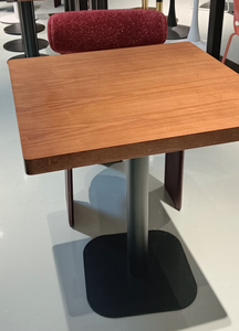 Eco-Friendly Midcentury Wood Dining <b>Table</b> with Wood Legs Square Base <b>Foldable</b> Design PU Leather Upholstery for Home Furniture - Product Image 2