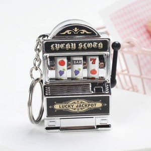 Bán buôn <span class=keywords><strong>Mini</strong></span> khe cắm máy Móc khóa may mắn 7 jackpot quyến rũ móc khóa - Product Image 3