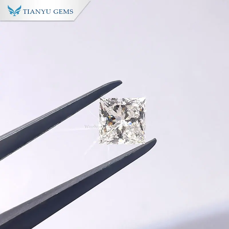 Tianyu 라이브 프로모션 실험실 다이아몬드 재고 공주 컷 CVD--1.56CT -H/VS2 무료 IGI 인증서 다이아몬드