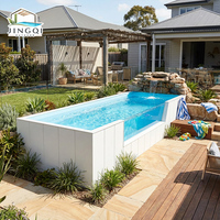 Piscine hors sol en fibre de verre FRP transparente pour spa et bien-être, idéale pour les escapades saisonnières et les bains de spa pour adultes