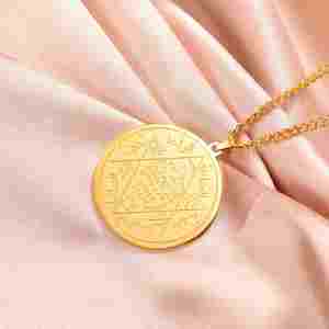 Collier Myshape <span class=keywords><strong>Sceau</strong></span> du <span class=keywords><strong>Roi</strong></span> <span class=keywords><strong>Salomon</strong></span> Étoile de David, Amulette de Protection Religieuse en Acier Inoxydable - Product Image 4