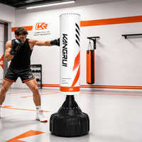 Sac de frappe vertical autoportant robuste en acier et en toile, avec base à ventouse, pour entraînement d'arts martiaux, personnalisable en usine