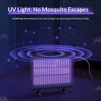 Piège à moustiques électrique à lumière UV, anti-mouches, portable pour extérieur, modèle OEM ODM D114SE, bleu/blanc, clé mécanique, USB Type-C