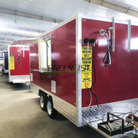 Remorque alimentaire mobile en acier inoxydable de qualité restaurant de 14 pieds, camion de restauration rapide commercial, 220V, capacité personnalisable