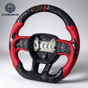 Volante Deportivo Personalizado de Fibra de Carbono Forjado con Diodos Luminosos Púrpura para Dodge Charger, Durango SRT Hellcat y Grand Cherokee - Product Image 1