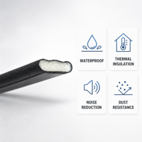 Bande d'étanchéité en mousse PU sur mesure, joint flexible en polyuréthane pour portes et fenêtres, bande d'étanchéité pour joints de cadre de bâtiment