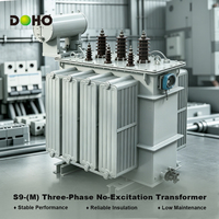 Transformateur de distribution immergé dans l'huile de type à noyau triphasé DOHO S9(M)-30~3150/10 avec changeur de tension hors circuit 50Hz 0.4kV