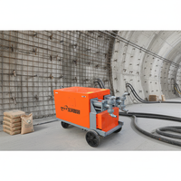 Pompe à injection de coulis à double pales et double fluides, à haute efficacité, alimentée au diesel, avec composant moteur central, pour projets de construction