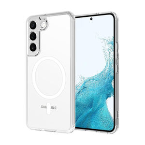 Housse de téléphone magnétique pour <span class=keywords><strong>Samsung</strong></span> Series TPU + PC Transparent Wireless Charge Phone Case pour <span class=keywords><strong>Samsung</strong></span> S23 24 - Product Image 1