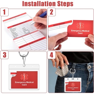 Portachiavi di Emergenza Medica con Carta d'Identità e Portafoglio con Porta Badge Richiudibile per Operatori Sanitari - Product Image 4
