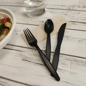 Factory Wholesale Price Disposable Cornstarch Knife Fork And Spoon Biodegradable Cutlery Set