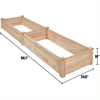 XWP033 grande boîte de jardinière de lit de jardin de couleur naturelle pour pots de légumes et de fleurs d'extérieur pour usage domestique