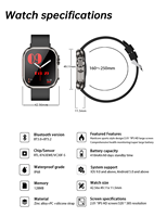 Sportuhren Herren Wasserdichte Sportuhr Smartwatch Großer Bildschirm Robuste 1,8mm Lünette 128MB 100+ Sportarten VC30F-S HR