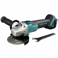 Meuleuse d'angle sans fil 5 pouces 21V avec interrupteur coulissant, moteur sans balais, kit d'outils de découpe industriels DIY