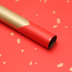 Vàng mạ Vàng handmade không thấm nước mở hoa giấy tráng nhựa OPP Giấy Gói cho các cửa hàng hoa và vật liệu nghệ thuật - Product Image 6