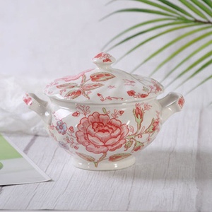 ชุดอาหารค่ำลายกุหลาบแดงอังกฤษขายส่งจากโรงงาน จานเซรามิกสวยหรู - Product Image 2