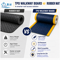 Tapis de marche TPO thermosoudable antidérapant résistant aux perforations à texture sans couture en rouleau pour passerelles de toiture CVC – Fournisseur d'usine