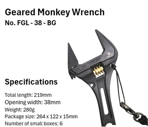 Fujiya ประแจวงล้ออุตสาหกรรมน้ำหนักเบาดีไซน์กะทัดรัดน้ำหนักเบาปรับได้เร็วถึง38มม. เกรดมืออาชีพ - Product Image 2