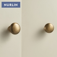 Poignées de tirage rétro en laiton massif bronze antique Nurlin pour portes et tiroirs de meubles CH034