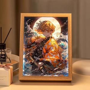 Demon Slayer Posters Pintura ligera Marco DE FOTOS Demons Slayers <span class=keywords><strong>Kimetsu</strong></span> <span class=keywords><strong>No</strong></span> <span class=keywords><strong>Yaiba</strong></span> Tanjiron Lámparas LED de acción - Product Image 3