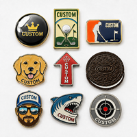 Marcador de Pelotas de Golf de Aleación de Zinc con Logotipo Personalizado, Diseño de Dibujos Animados Divertidos, Esmalte Epóxico Suave y Duro, Recuerdo de Golf