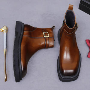 2026 best-selling product - handcrafted cowhide <b>boots</b> for <b>men</b>, formal <b>dress</b> <b>boots</b>, Italian style, heightening Chukka <b>Boots</b> - Product Image 5