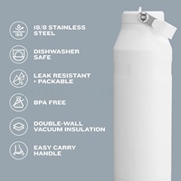 Botella de agua al vacío de acero inoxidable transfronteriza de 24oz al por mayor 304 Material a prueba de fugas con asa Big Mac Car Cup