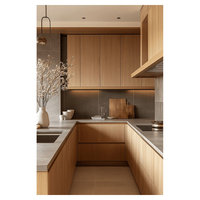 Armoires de cuisine modulaires en bois massif de chêne blanc de haute qualité CBMmart avec charnières à fermeture douce