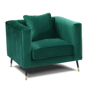 Mid Century Apeaka Velvet Green Upholstered Luxury Furniture Living Room Accent Chair Modern