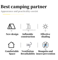 Tente gonflable universelle toutes saisons pour pique-nique et camping, grande surface de 12 mètres carrés