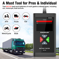 Entrepôt USA UE KINGBOLEN BM580 6V 12V Testeur de batterie de voiture 100-2000CCA Testeur de tension