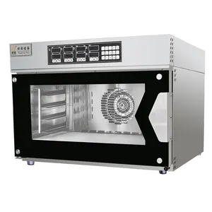 Forno comercial de combinação multifunção inclui convecção e deck de forno com proofer para padaria e loja de café