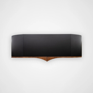 Credenza Scultorea da Parete in Legno Organico con Impiallacciatura in Radica e Finitura <span class=keywords><strong>Nera</strong></span> <span class=keywords><strong>Opaca</strong></span> per Spazi Abitativi Contemporanei - Product Image 4