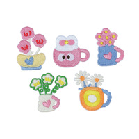 Patchs brodés floraux girly, thermocollants ou à coudre, adaptés aux accessoires vestimentaires DIY tels que vêtements, sacs et chapeaux