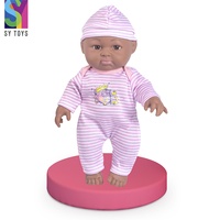SY African Reborn vinilo negro lindo bebé muñeca modelo de moda 12 pulgadas Material de goma suave muñecas silicona grasa muñecas niño juguete