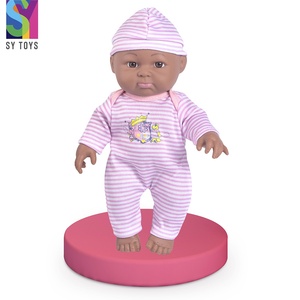 SY African Reborn vinilo negro lindo bebé <span class=keywords><strong>muñeca</strong></span> modelo de moda 12 pulgadas Material de goma suave muñecas silicona grasa muñecas niño juguete - Product Image 3