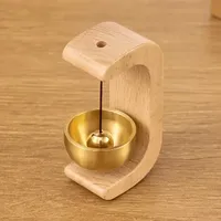 Sonnette de porte en laiton massif avec coupe-vent à ressort, accessoires de réfrigérateur faits à la main, clochettes, carillons éoliens pour la décoration intérieure