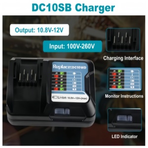 Batería de Litio Inteligente de Carga Rápida 10.8V 12V DC10WD/BL1015 para Taladro MTDC (Tipo de Mandril: Sin Mandril) - Product Image 6