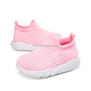 Ventes directes d'usine en Chine de nouvelles chaussures pour bébés dessus tissées volantes légères pour jeunes enfants chaussures de marche en une étape - Product Image 1