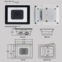 Lecteur de codes-barres pour distributeur automatique, installation murale, USB RS232 RS485, scanner de codes QR PDF417, scanner de codes QR pour distributeur automatique