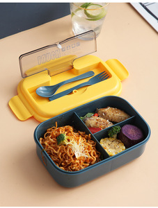 Boîte à lunch en paille de blé pour adultes et enfants avec <span class=keywords><strong>couverts</strong></span>, boîte à lunch pour micro-ondes - Product Image 4