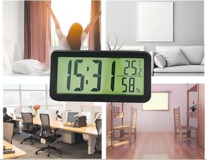 Grosir Pabrik meja dasbor <span class=keywords><strong>Digital</strong></span> LCD Mini jam elektronik dioperasikan baterai Kalender tampilan waktu diam - Product Image 5