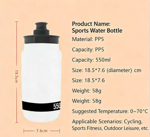 Botella de Agua para Ciclismo de 17 oz, Transparente, Ultraligera, Libre de BPA, Fácil de Apretar, para Bicicleta de Carretera, MTB y Gravel - Product Image 3