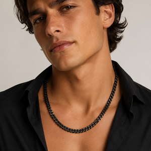 Collar Grueso Chapado en Oro para Hombre, <span class=keywords><strong>Cadena</strong></span> Robusta, Joyería de Moda, Regalo de Cumpleaños para Novio - Product Image 1