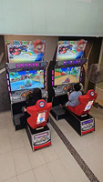 Machine d'arcade de course à monnayeur sur le thème de Mario, simulateur de console de course en ligne multijoueur