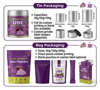 Poudre d'UBE biologique sans colorants artificiels, 1 kg, soluble dans l'eau, poudre d'igname violette pour smoothies et milkshakes