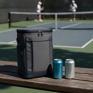 Sac isotherme technique pour pickleball avec base moulée 600D mat, logo personnalisé, vente en gros, sac isotherme pour le tennis et les sports - Product Image 3